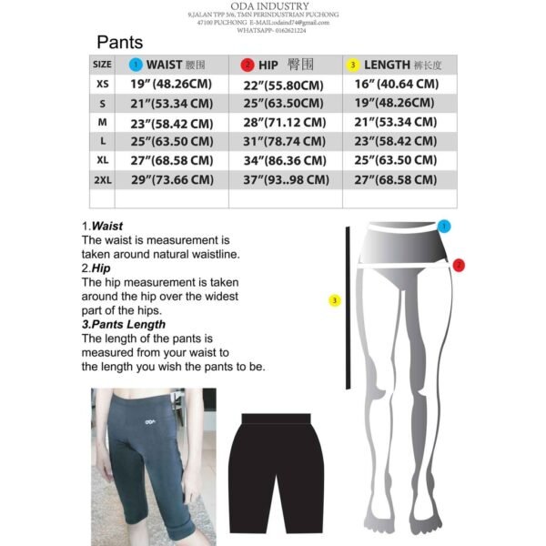 ODA INDUSTRY/SPORTS BLACK KNEE PANTS LYCRA #RHYTHMIC GYMNASTICS LYCRA TRAINING KNEE PANT #GYM KNEE PANT #GIRL KNEE PANT - Image 4