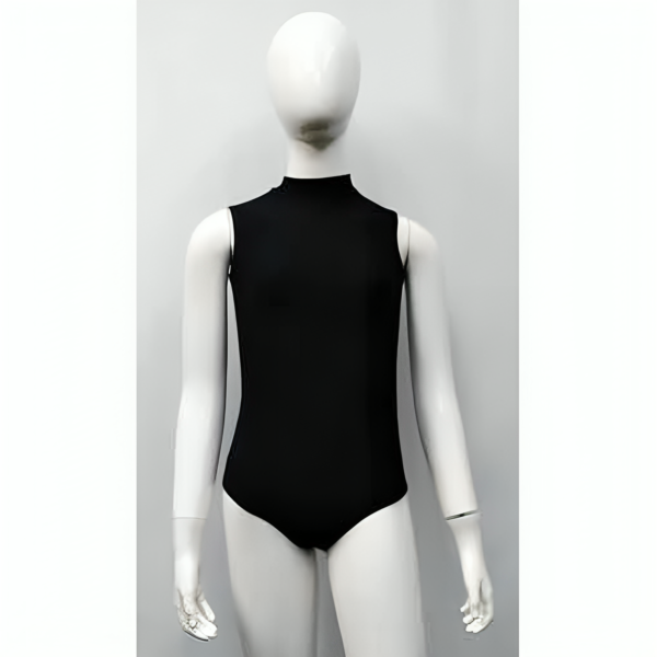 ODA INDUSTRY/SPORTS LEOTARD BLACK COTTON SPANDEX # RHYTHMIC GYMNASTICS LEOTARD #TRAINING LEOTARD # BALLET TRAINING # - Image 3