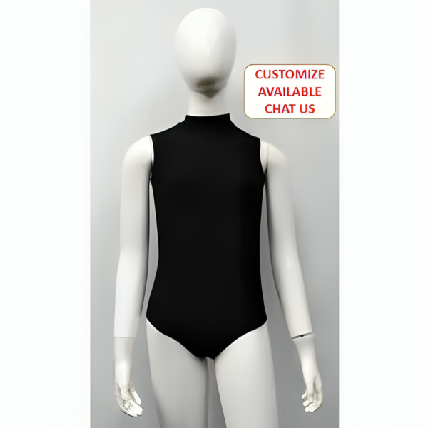ODA INDUSTRY/SPORTS LEOTARD BLACK COTTON SPANDEX # RHYTHMIC GYMNASTICS LEOTARD #TRAINING LEOTARD # BALLET TRAINING #
