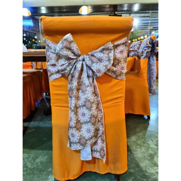 ODA INDUSTRY/CHAIR BACK RIBBON BOWKNOT CHAIR TIES WEDDING PARTY BANQUET CHAIR DECORATION/TIE RIBEN BUNGA SARUNG KERUSI - Image 3