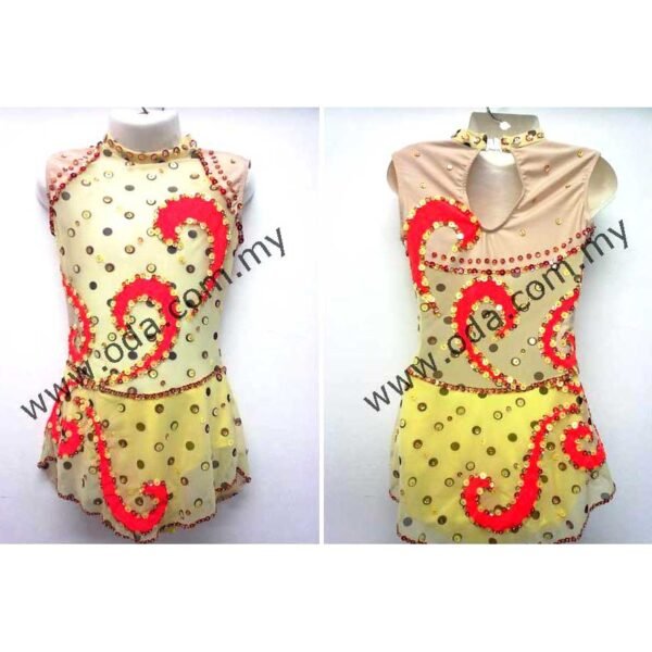 ODA INDUSTRY/RHYTHMIC GYMNASTICS LEOTARD LYCRA & NET SEQUIN - Image 3