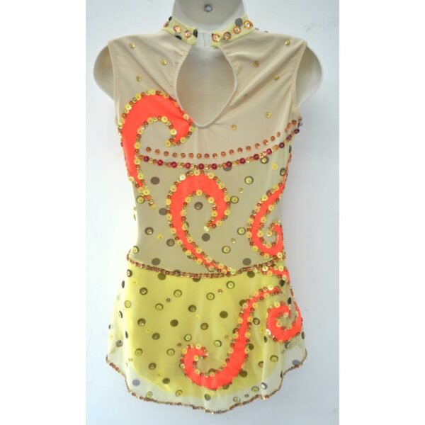 ODA INDUSTRY/RHYTHMIC GYMNASTICS LEOTARD LYCRA & NET SEQUIN - Image 2